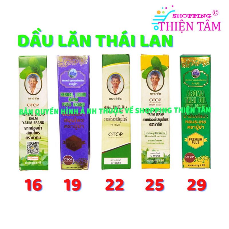 1 Chai Dầu Thái Lan 16-19-22-25-29 vị thảo dược OTOP 8ml  (Cam kết hàng thiệt)