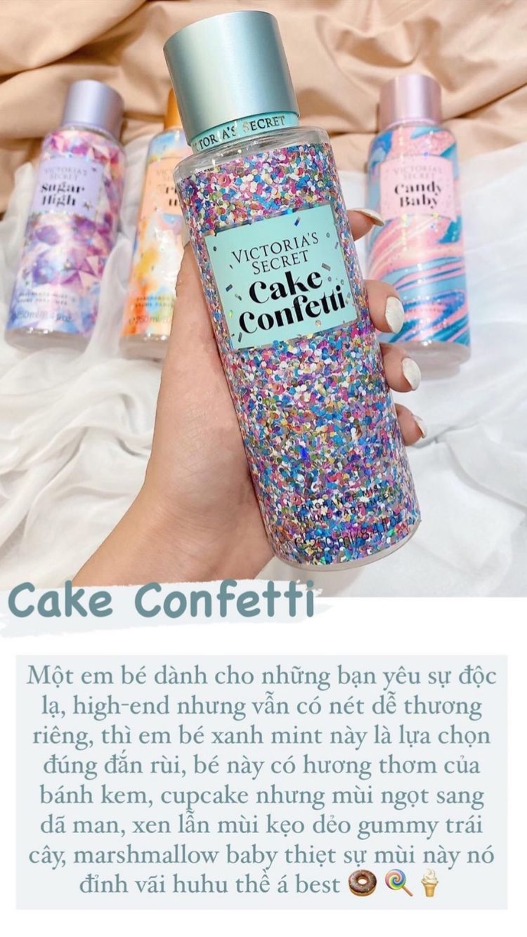 Xịt Thơm Toàn Thân Bodymist VS Cake Confetti [ 250ml]