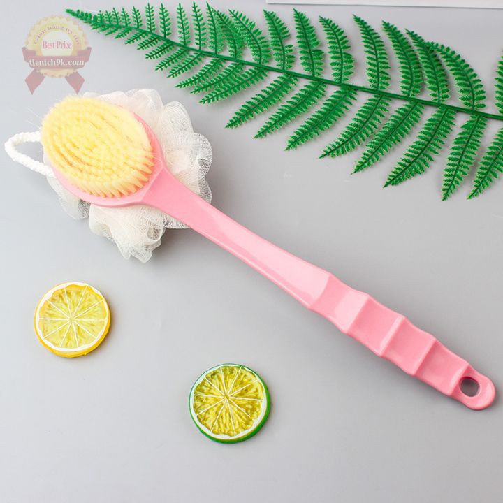 Brush Back foaming long handle grip tools scrub back when the bath by foaming cotton soft commercial
