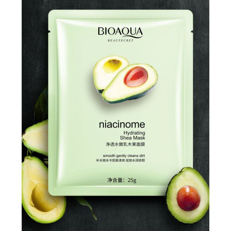 SET 2 mặt nạ Bioaqua Quả Bơ làm trắng giúp săn chắc đàn hồi da