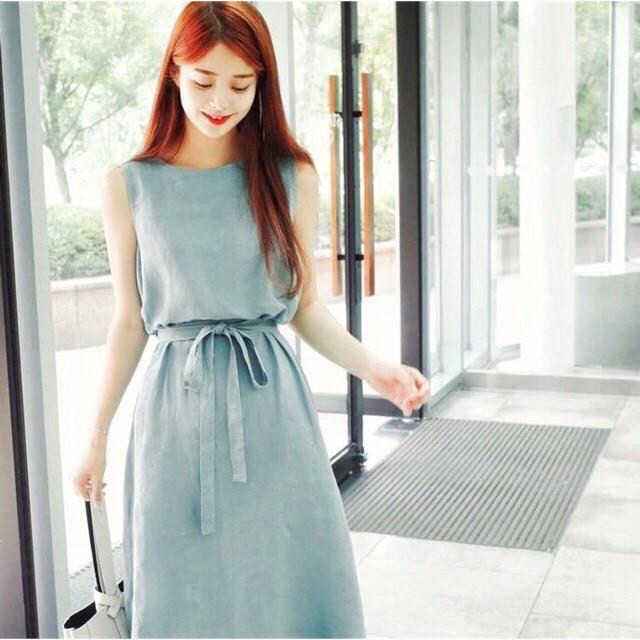 Đầm maxi xanh mint ( dưới 60kg)