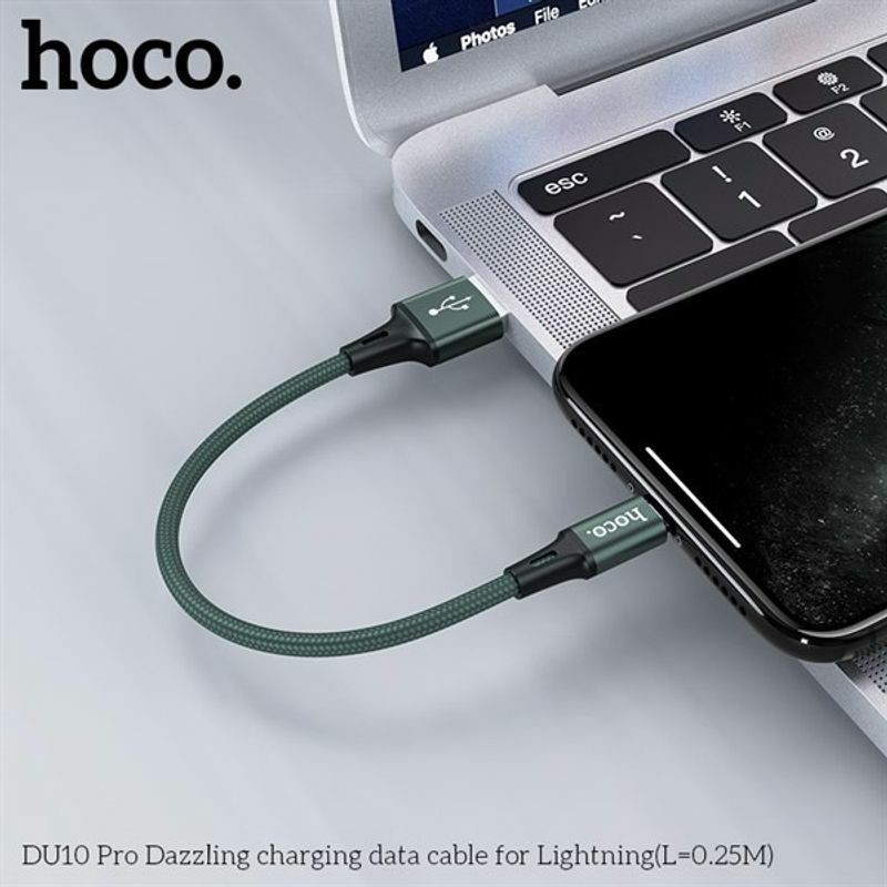 [HCM]Cáp Sạc Nhanh Dây Dù 3.0a-Hoco Du10 Pro-Dài 0.25m