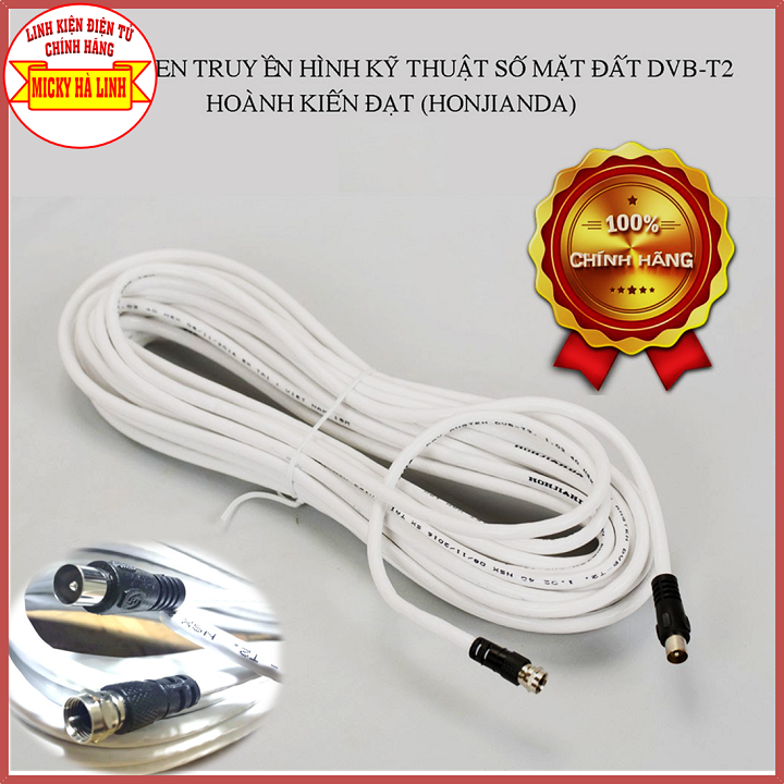 [HCM]Dây cáp đồng trục dài 10 mét bấm sẵn rắc cắm - Dùng cho truyền hình cáp kết nối tivi đi dây âm tường