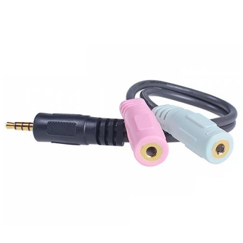 Cáp chia 3.5mmm ra mic + loa Dtech DT 6237