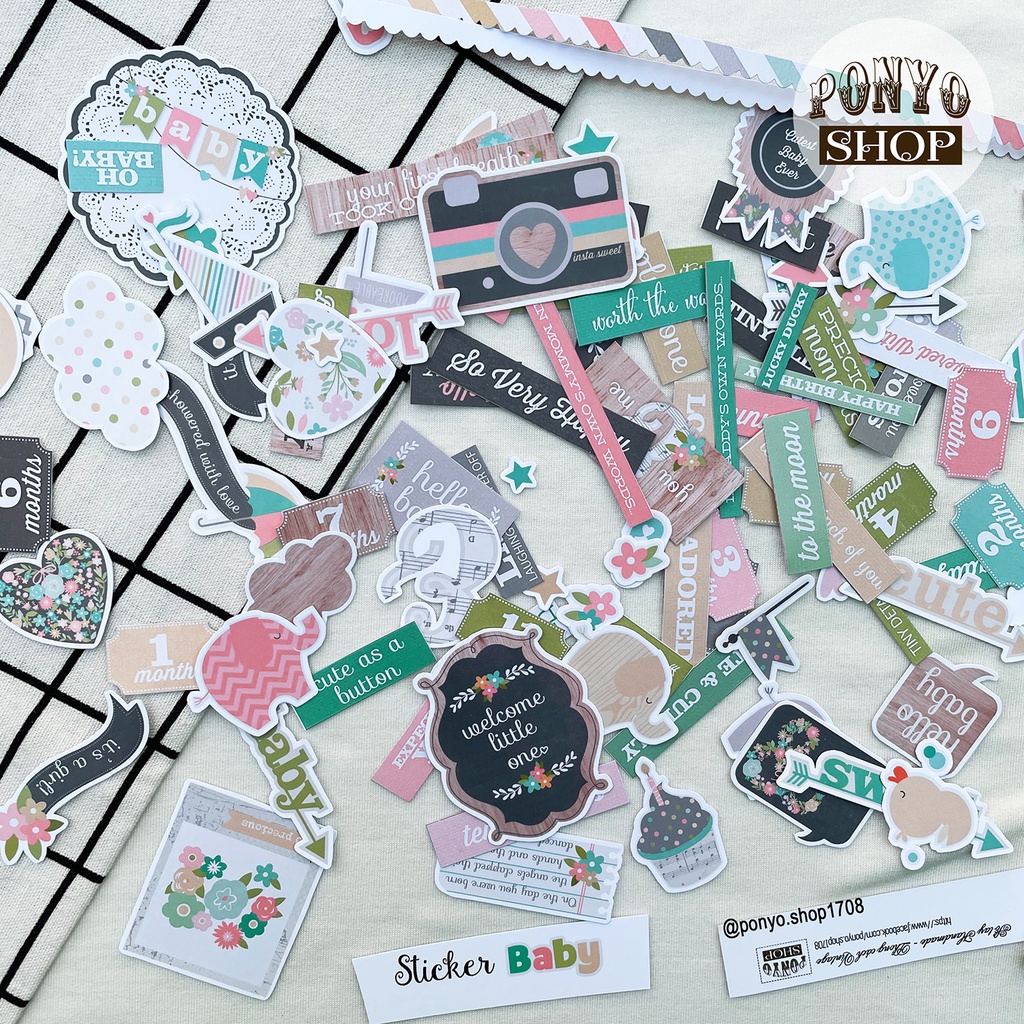 Die cut - hình cắt trang trí Scrapbook (Nhiều mẫu)