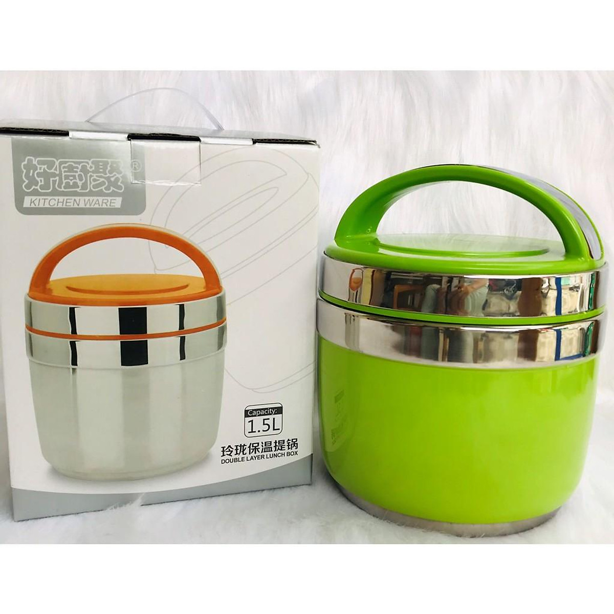 Cà mên inox cặp lồng giữ nhiệt 1l3 -1l5