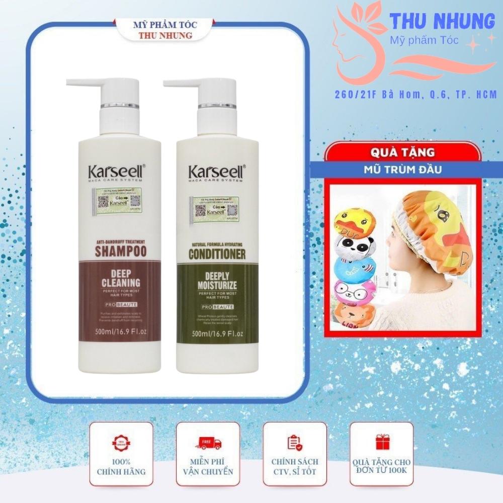 [+Tặng mũ trùm][HCM]Bộ dầu gội xả Karseell Maca ngăn ngừa gàu 500ml