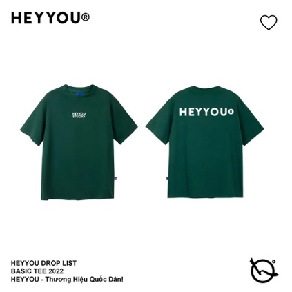 Áo thun HEYYOU BASIC chính hãng, form rộng siêu xinh