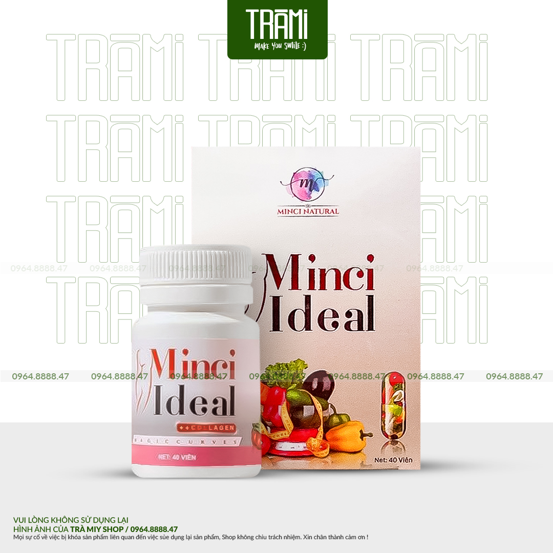 Viên uống thảo mộc minci ideal - viên uống hỗ trợ giảm cân 40 viên