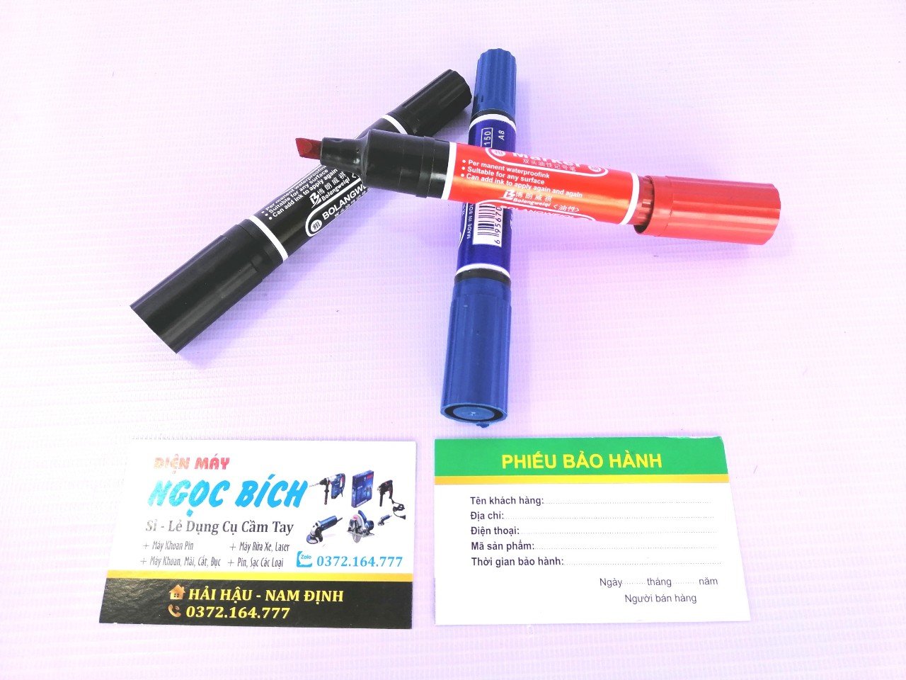 Bút Lông Dầu Không Xóa Được Đủ 3 Màu