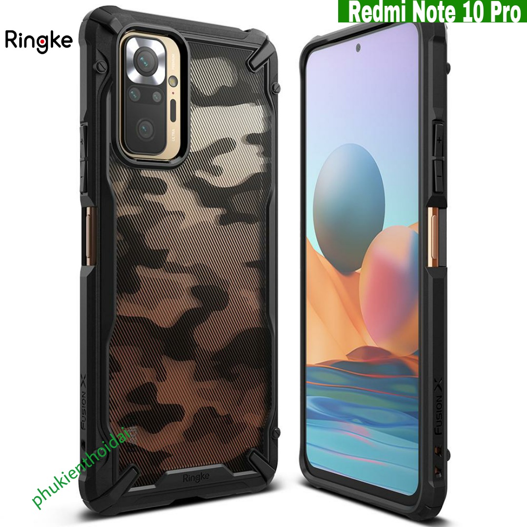 Ốp ringke fusion x redmi note 10 pro chống sốc chống va đập mạnh cao cấp