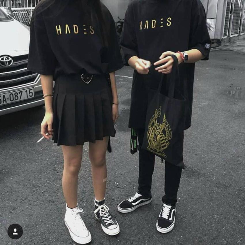 Áo thun unisex form rộng, tay lững, thời trang