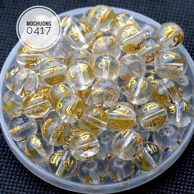 Hạt T. A trắng khắc chữ làm handmade DIY - MH564