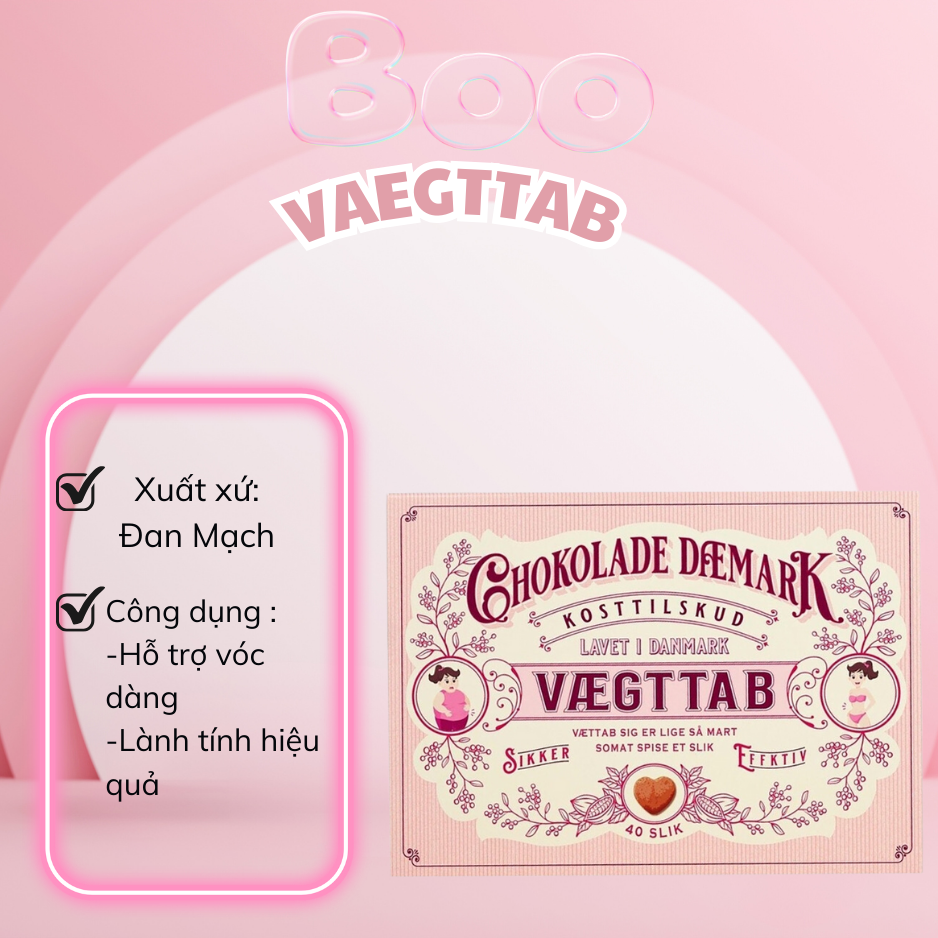 [HCM][Lấy mã giảm thêm 30%] Kẹo Giảm Cân Chokolade Vaegttab Mới