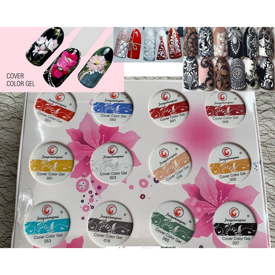 Set gel vẽ nổi 12 màu MOON NAIL