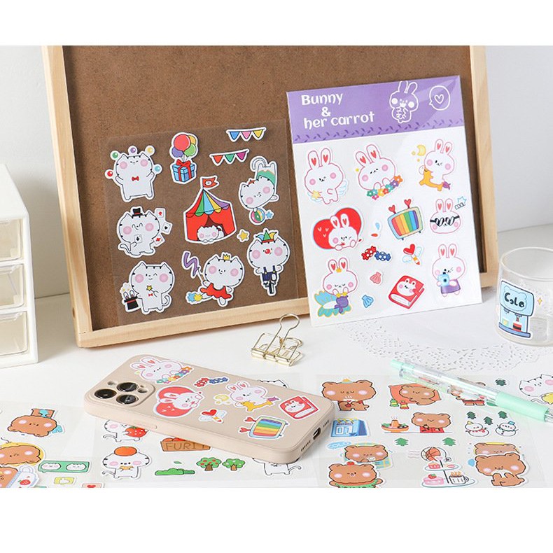 Sticker Bear và Rabbit xinh xinh cute - MiuSua