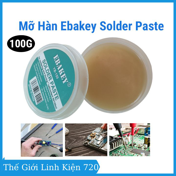 Mỡ hàn linh kiện điện tử Ebakey Solder Paste 100G dính thiếc tốt