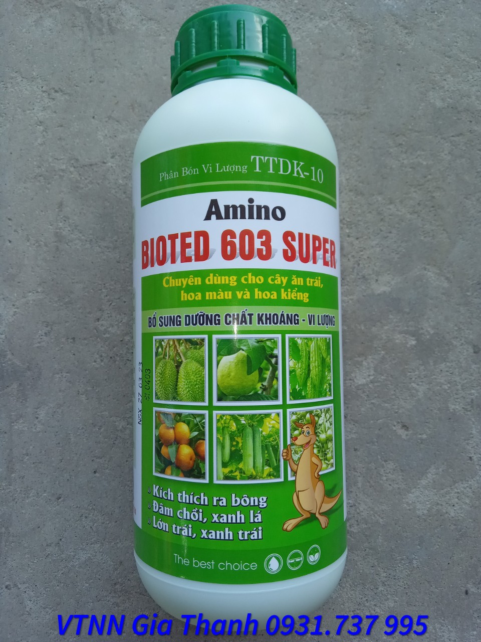 (VTNN Gia Thanh) Phân bón vi lượng Amino Bioted 603 Super - KL:1 Lít