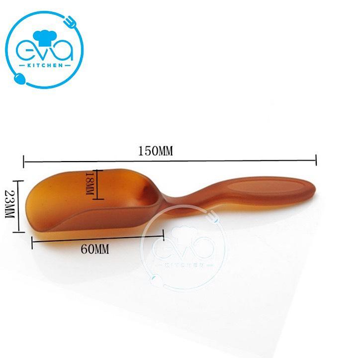 [HCM]Muỗng Múc Trà Nhựa Nâu Teaspoon
