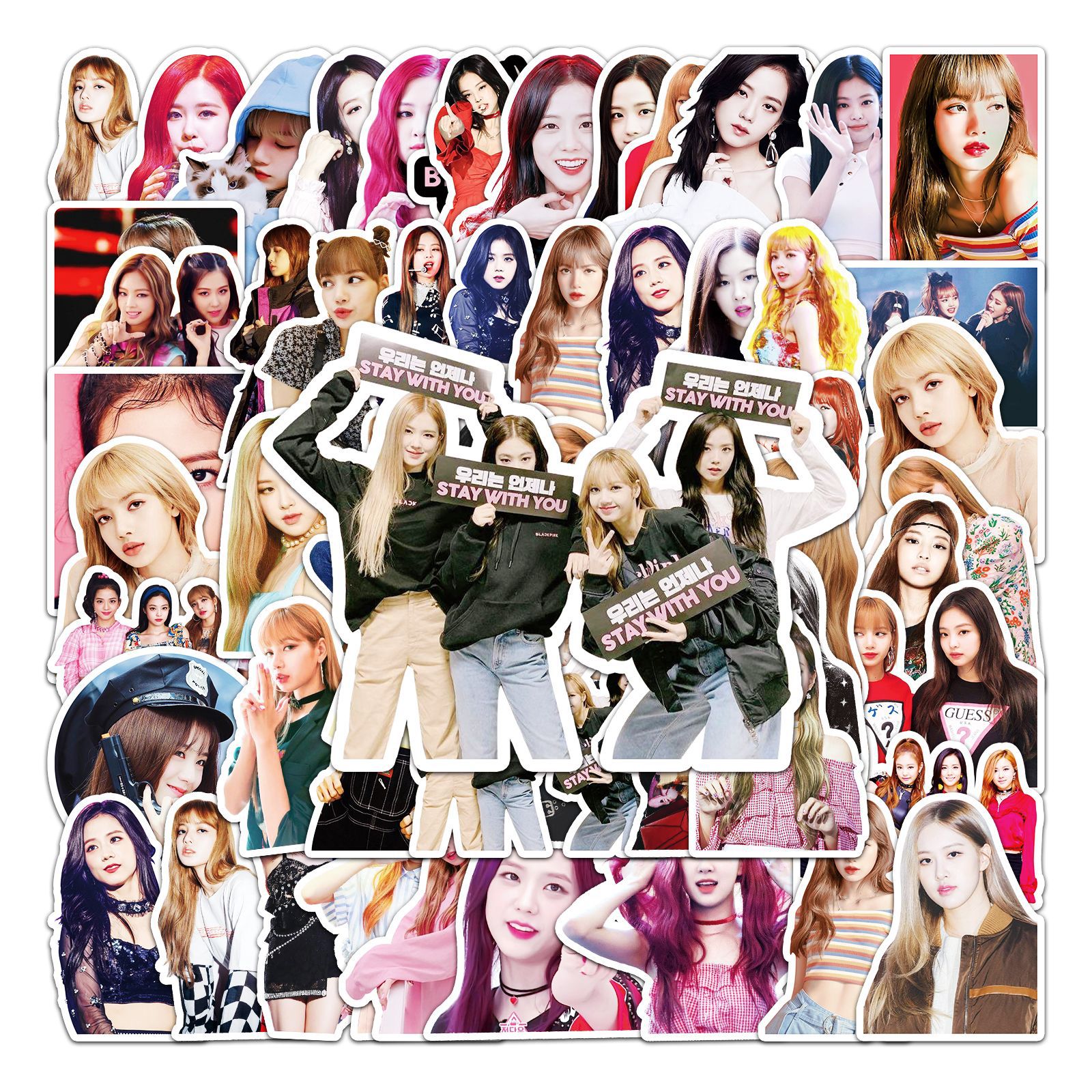 Set 50 hình dán trang trí Blackpink  dễ thương (giao ngẫu nhiên)