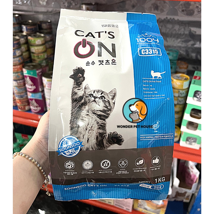 [Nguyên 1kg] Hạt Cho Mèo Cat's On Hàn Quốc Caton Catson
