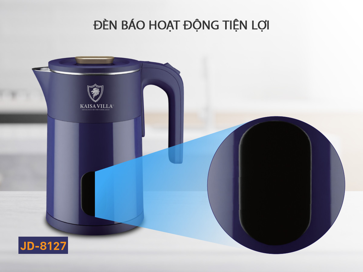 Ấm siêu tốc inox 1.7L Kaisa Villa JD-8127