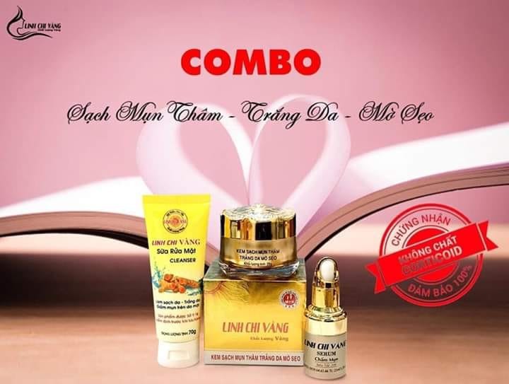 [Hcm]Combo Mụn Thâm Linh Chi Vàng