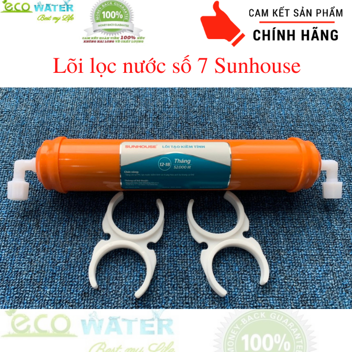 [Tặng 2 cút L và 2 càng kẹp lõi] Lõi lọc nước số 7 sunhouse - Ecosh007