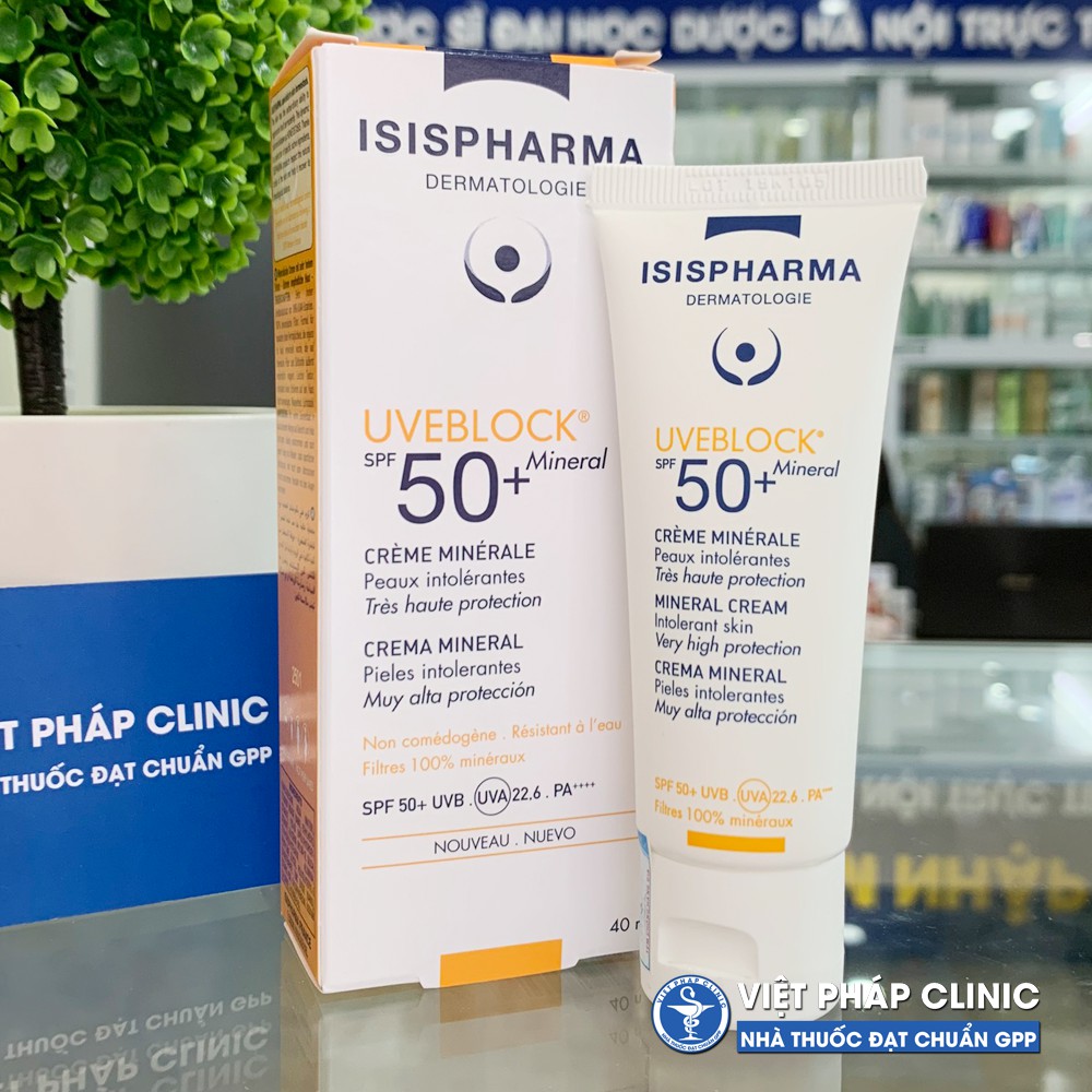 Kem chống nắng khoáng chất ISIS PHARMA UVEBLOCK
