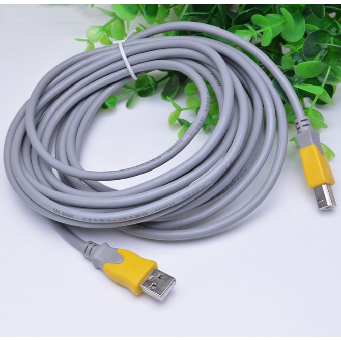 USB 2.0 VSPTECH printer cable (Gray WIRE) 1M5, 3M, 5M, 10 Meters
