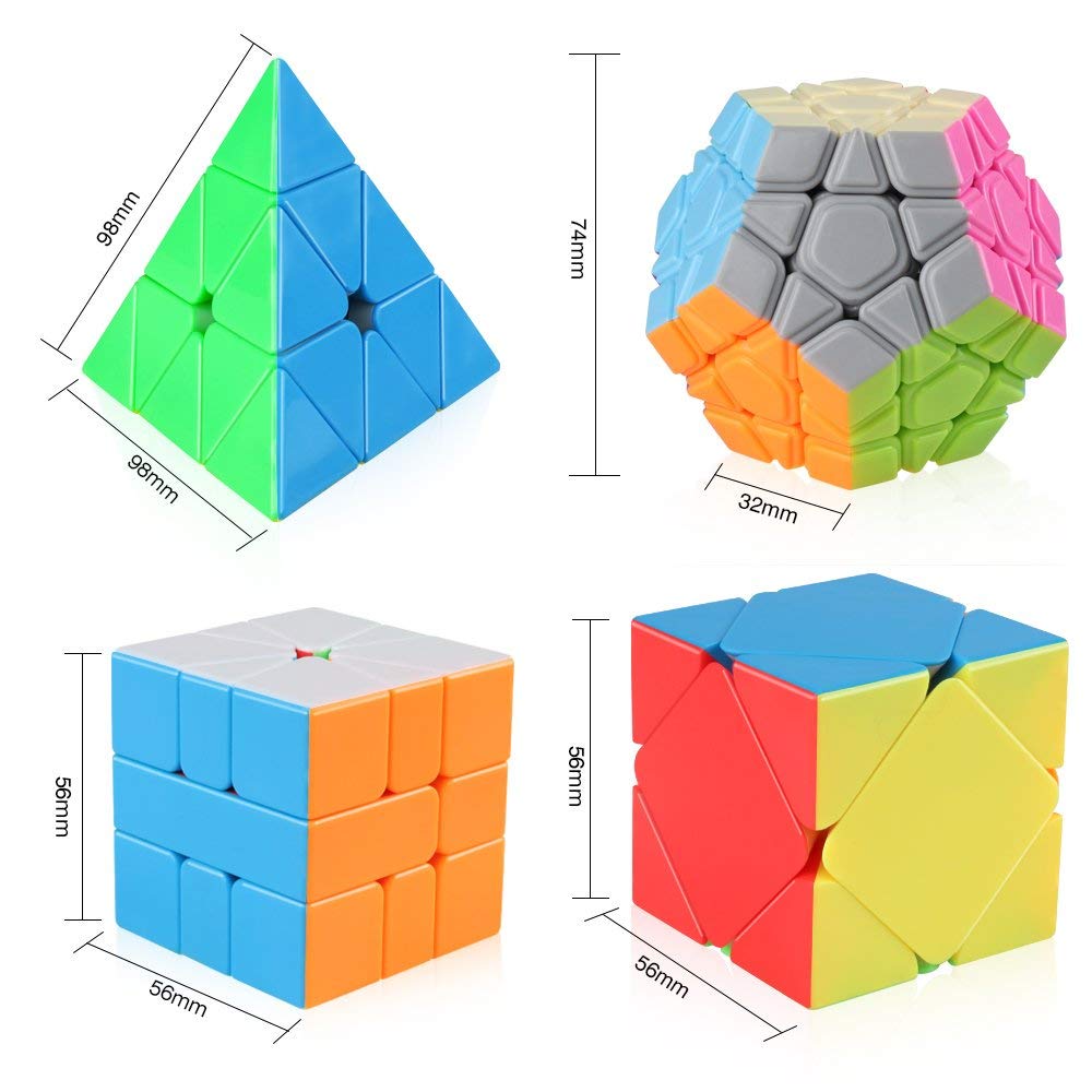 Combo 4 Rubik Biến thể Moyu Stickerless - Rubik Cao Cấp