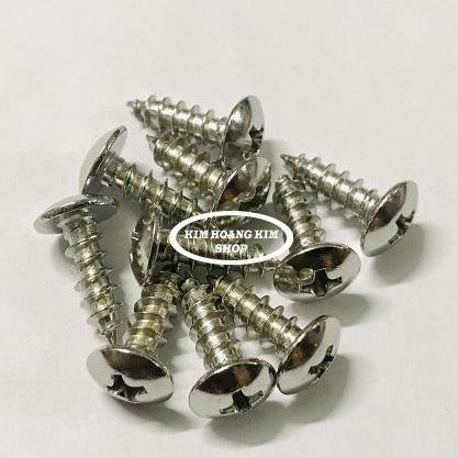 10 con Ốc ( INOX 100%) gắn dàn áo Các Loại Xe Máy (răng Thưa)