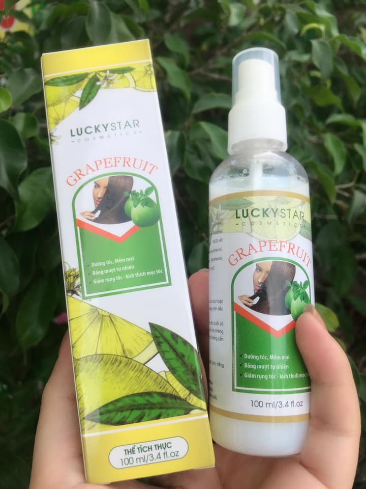 XỊT DƯỠNG TÓC TINH DẦU BƯỞI LUCKY STAR 100ML