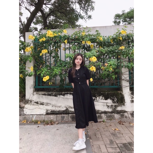 [3-5/8 Hoàn Tiền 25%]Đầm Eileen nút dài
