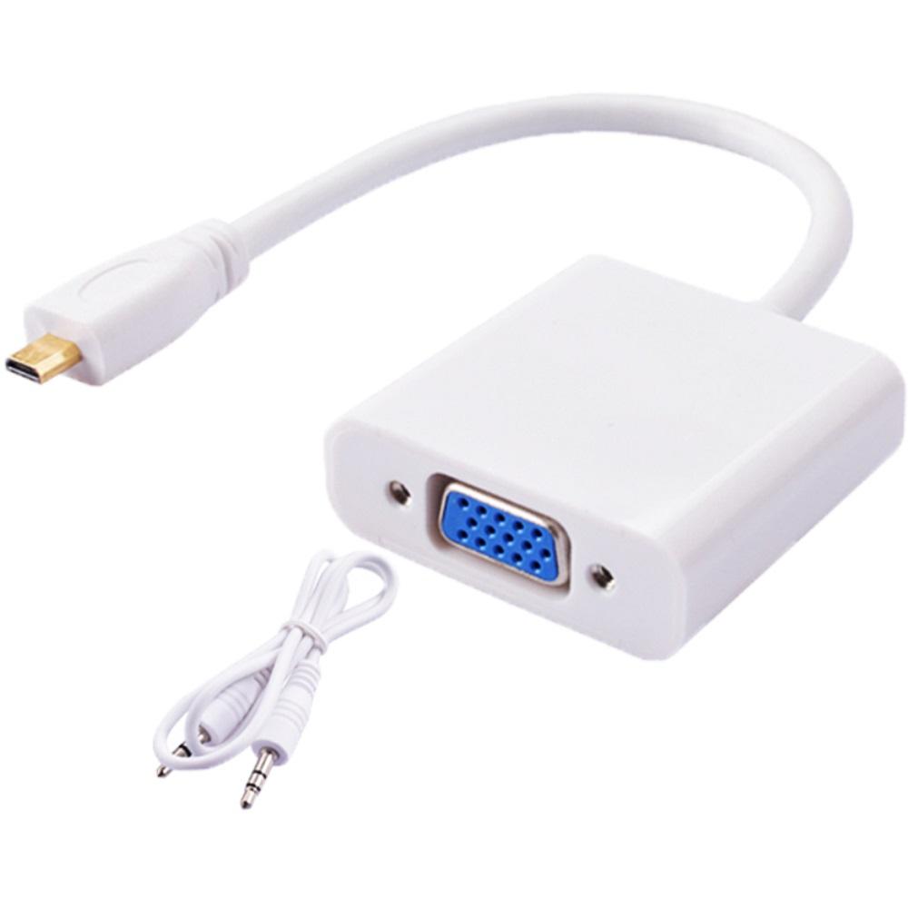Cáp chuyển đổi tín hiệu micro hdmi ra vga - dây chuyển đổi micro hdmi to vga - cáp chuyển đổi từ máy tính, laptop ra màn hình tv, máy chiếu ab5