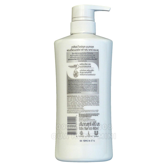 【HOT】 Combo 2 Chai Dầu Gội Đầu Clear Men - Clear Bạc Hà Thái Lan