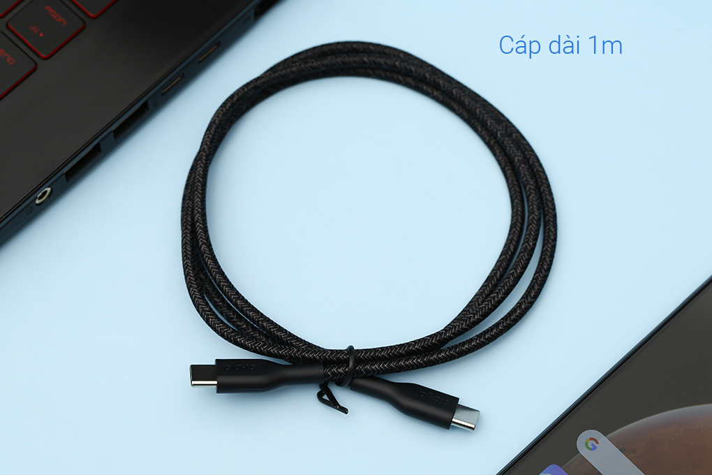 Cáp Type C - Type C 1m Đen bền