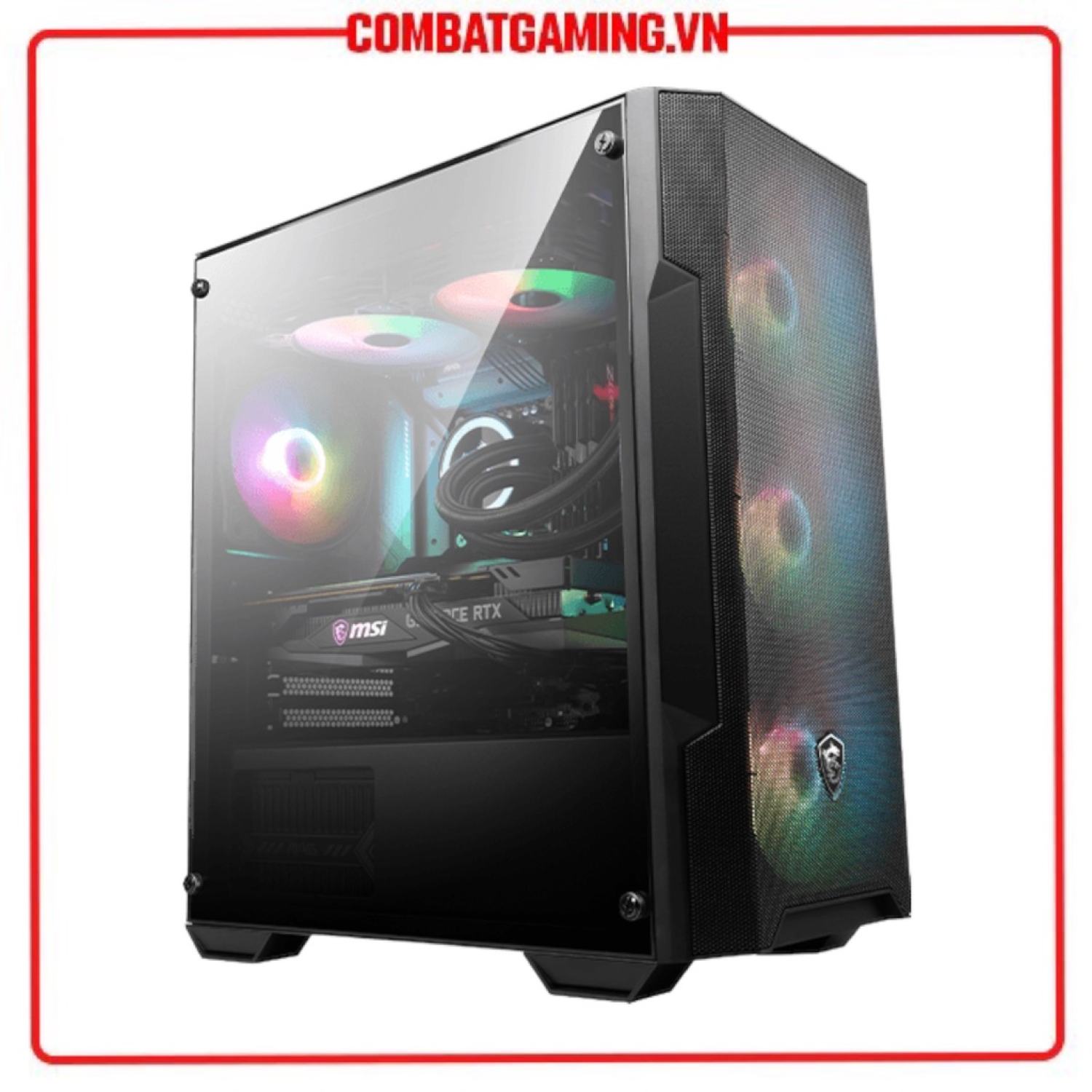 Vỏ Thùng Máy Tính MSI MAG FORGE M100A (Sẵn 4 fan RGB)