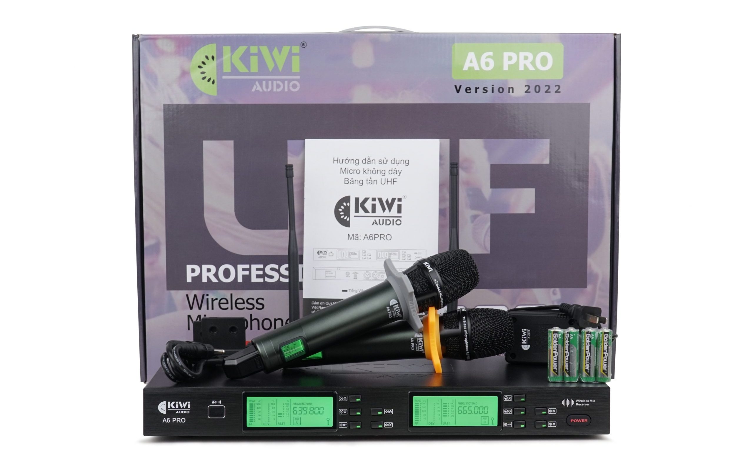 MICRO KHÔNG DÂY KIWI A6 PRO, PHIÊN BẢN 2022
