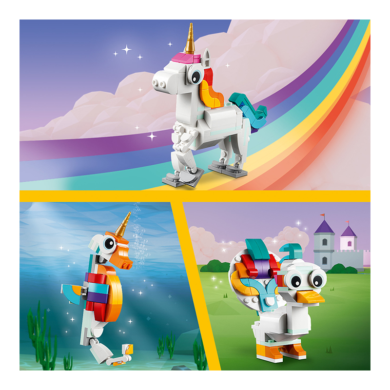 Đồ Chơi Lắp Ráp LEGO Kỳ Lân Sắc Màu 31140 (145 chi tiết)