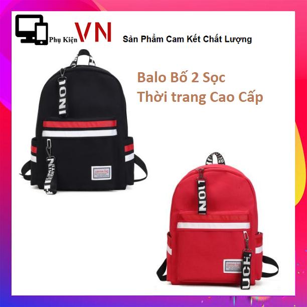 [HCM]Balo Bố 2 Sọc Thời Trang Phong Cách Hàn Quốc (Size 30x40cm-Ảnh Thật)