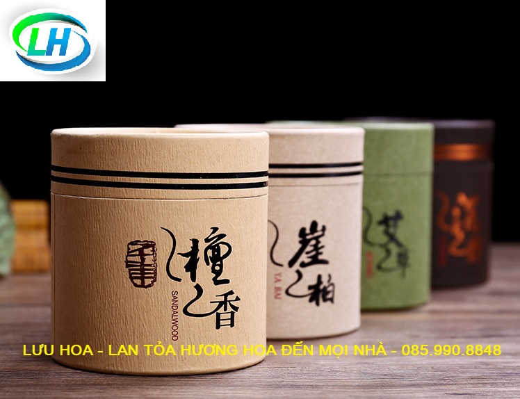 Nhang trầm hương cao cấp 50 vòng thời gian cháy 4 giờ đựng trong hộp giấy kín - Mùi tùy chọn