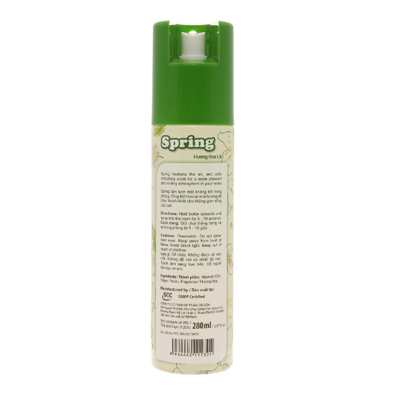 Xịt phòng Spring nhiều mùi hương 280ml