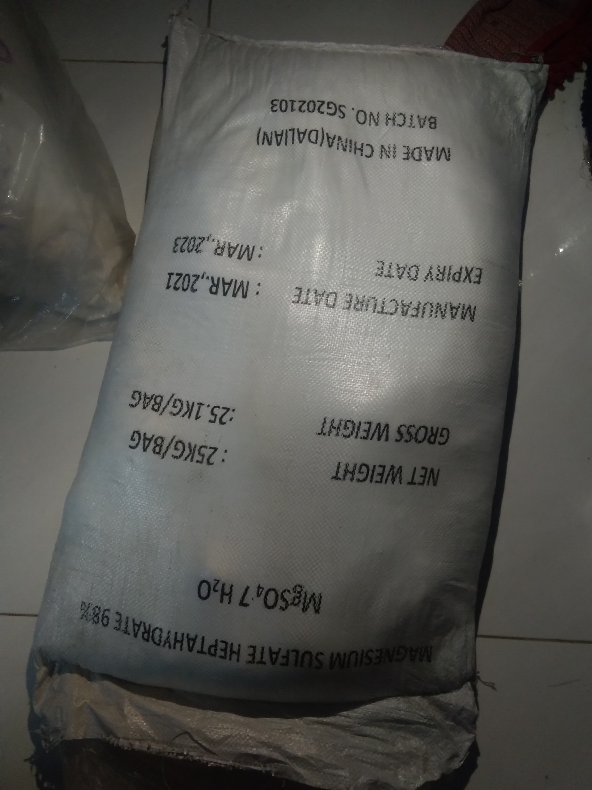 1kg-Salt Epsom salt (MgSO4 powder nhiễn) - Magie sulfates MgSO4.7H2O - magnesium sulfate. Hàng chiết lẻ từ covered 25kg.