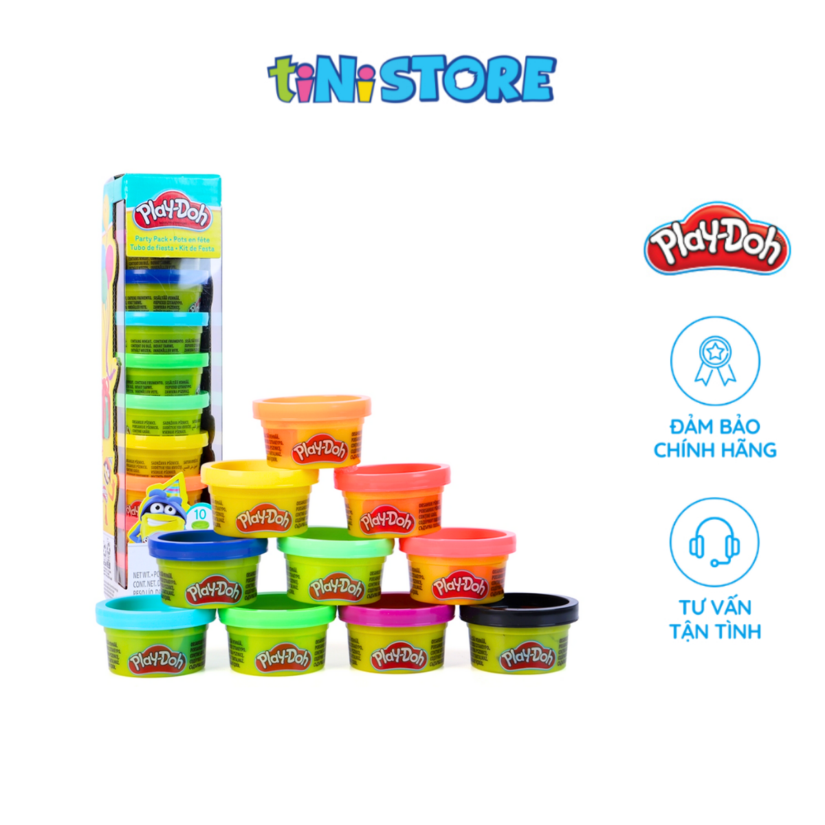 Bộ đồ chơi Hasbro ống đất nặn 10 màu Play-Doh 22037