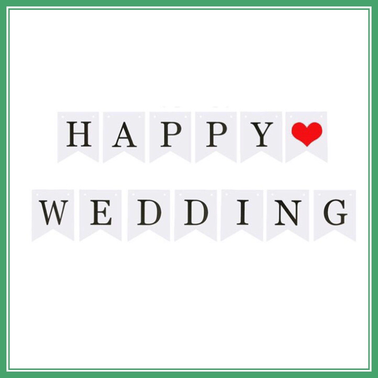 Dây treo đám cưới, kỷ niệm chữ happy wedding trang trí tiệc