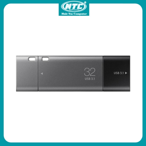 USB OTG Samsung 32GB Flash Drive DUO Plus cổng USB 3.1 và Type-C 200MB/s (Xám)