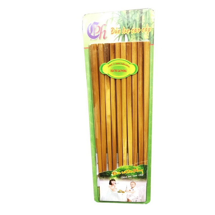Set 10 đôi đũa tre tự nhiên cao phong
