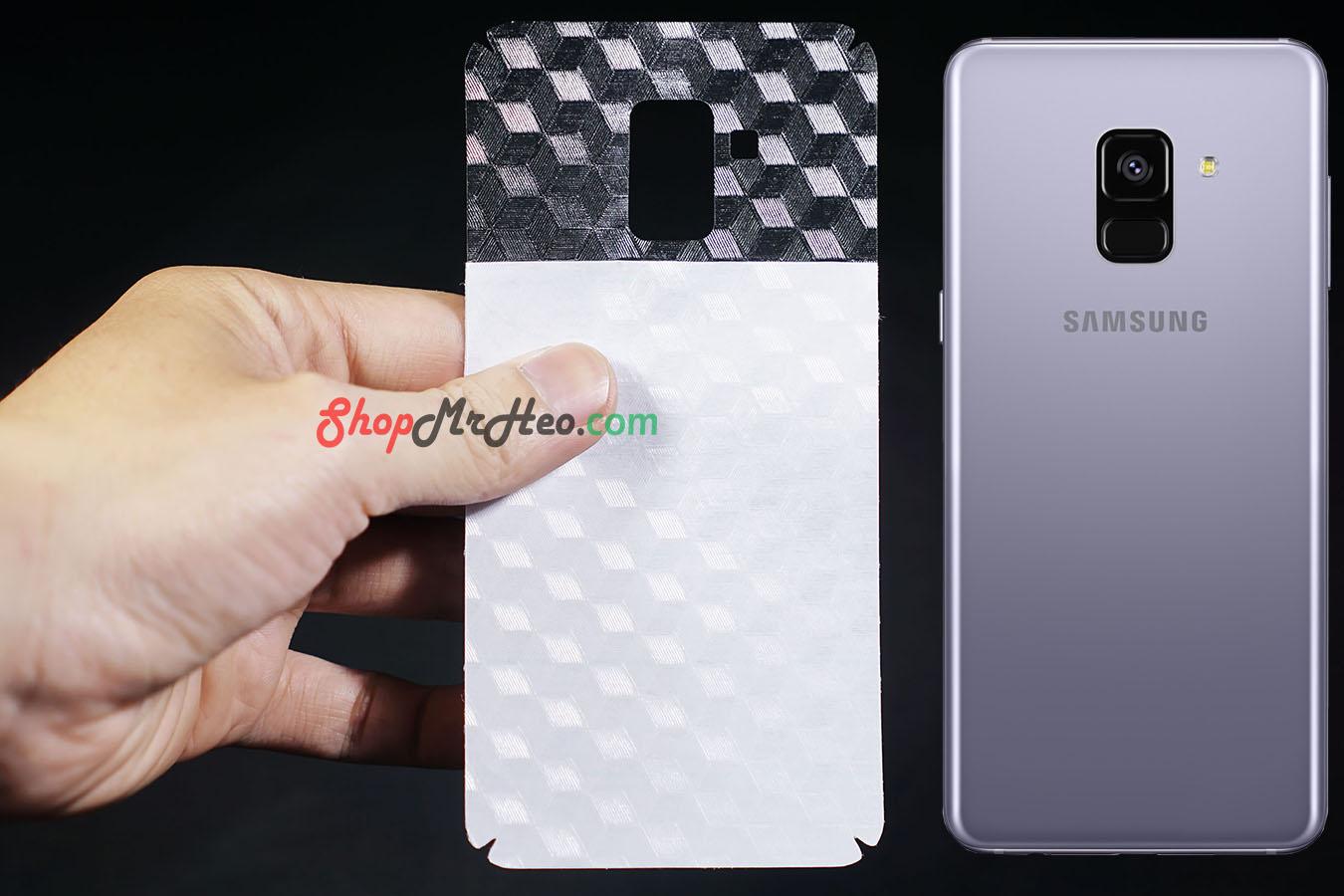 [HCM]Bộ 3 Skin Dán Mặt Sau Lưng Vân 3D Samsung A8 2018
