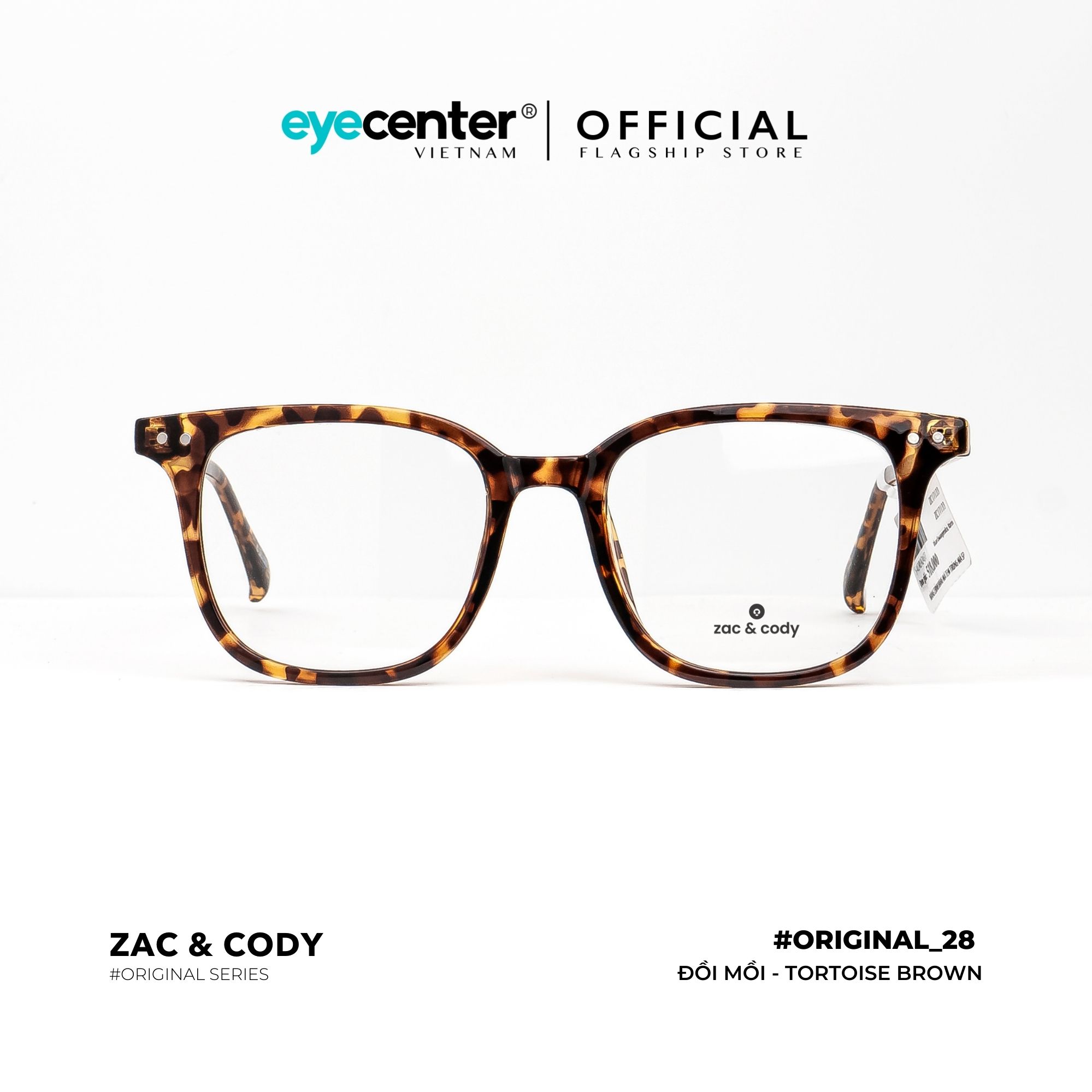 Gọng kính cận nam nữ chính hãng ZAC & CODY B28 lõi thép chống gãy cao cấp nhập khẩu by Eye Center Vietnam